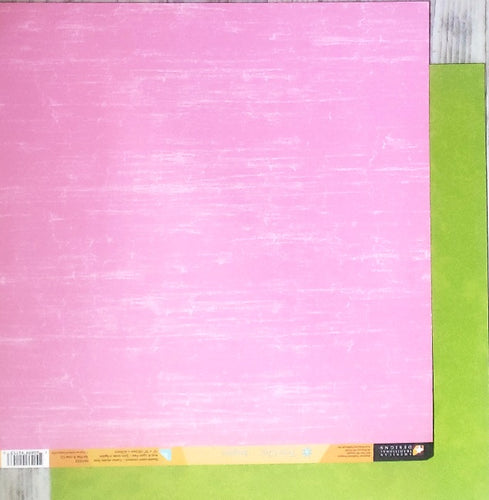 American Traditional Design - double sided paper 12 x 12 - Tres Chic brights hot pink and lime