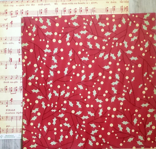 Cosmo Cricket double sided paper 12 x 12 - jolly by golly merry berry