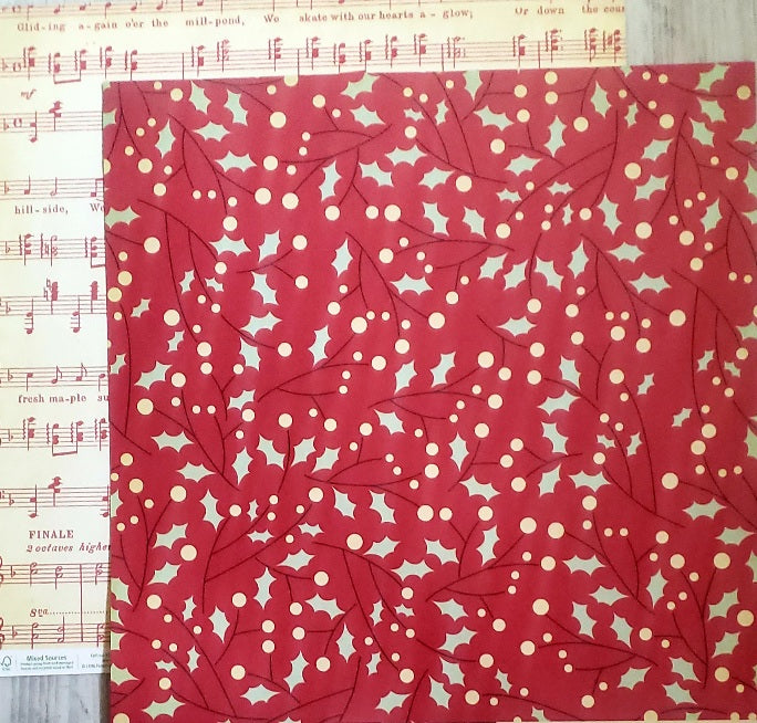 Cosmo Cricket double sided paper 12 x 12 - jolly by golly merry berry