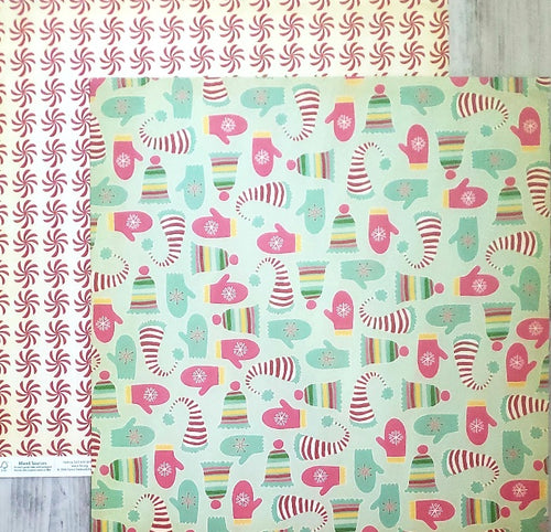 Cosmo Cricket double sided paper 12 x 12 - jolly by golly smitten mitten