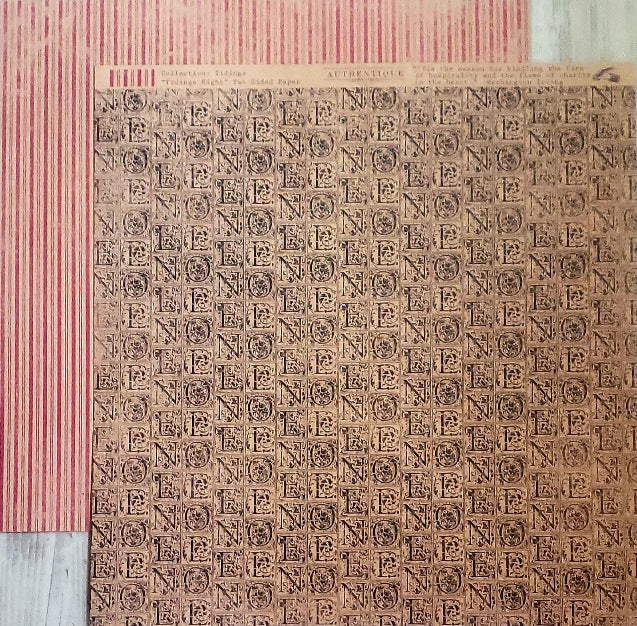 Authentique - double sided cardstock 12 x 12 - tidings eight