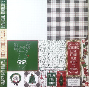 PHOTOPLAY Double Sided card stock paper 12 x 12 - mad 4 plaid a la card SQ 5 1/2" x 5 1/2" - Christmas