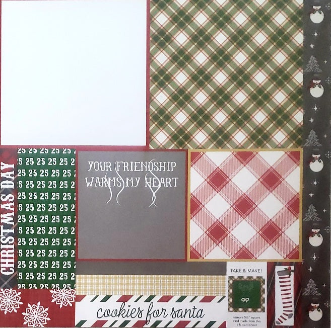PHOTOPLAY Double Sided card stock paper 12 x 12 - mad 4 plaid a la card SQ 5 1/2