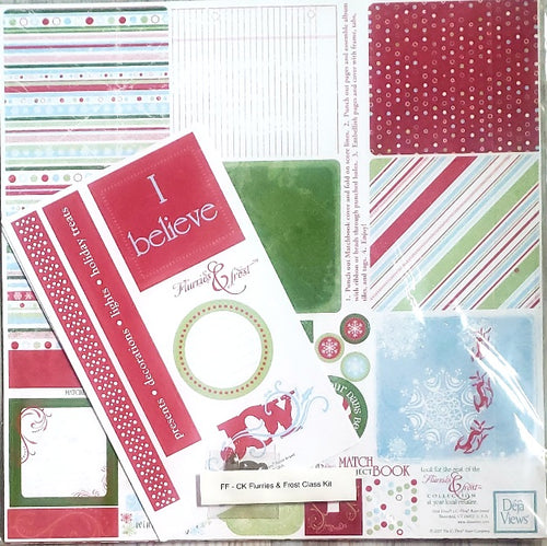 Deja Views - double sided paper sheet 12 x 12 - Flurries and Frost layout class kit I believe