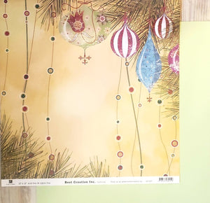 Best Creations glitter double sided paper 12 x 12 - hanging ornaments