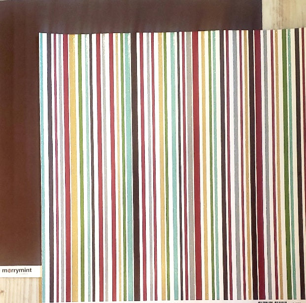 American crafts Double Sided card stock paper 12 x 12 - Merrymint licorice Varnish glitter