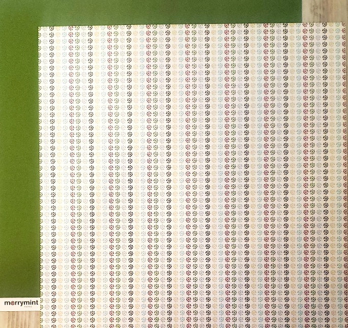 American Crafts Double Sided card stock paper 12 x 12 - Merrymint toffee