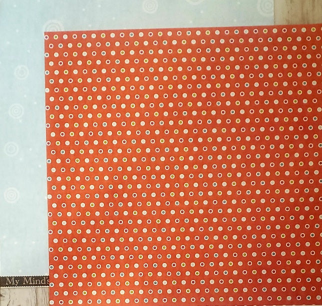 MME My minds eye  - double sided paper cardstock 12 x 12 - colorful Christmas gumdrop sprinkles