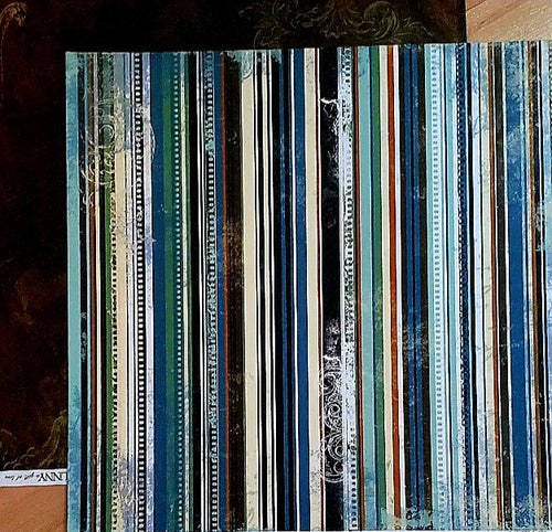 Bo Bunny - double sided paper 12 x 12 - Mama-razzi stripe