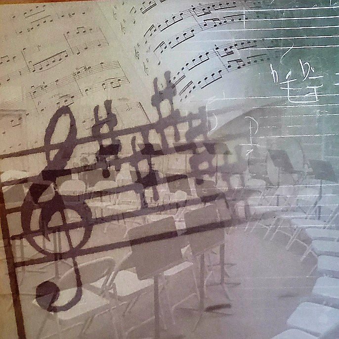 Paper house productions -  single Sided paper 12 x 12 - band collage
