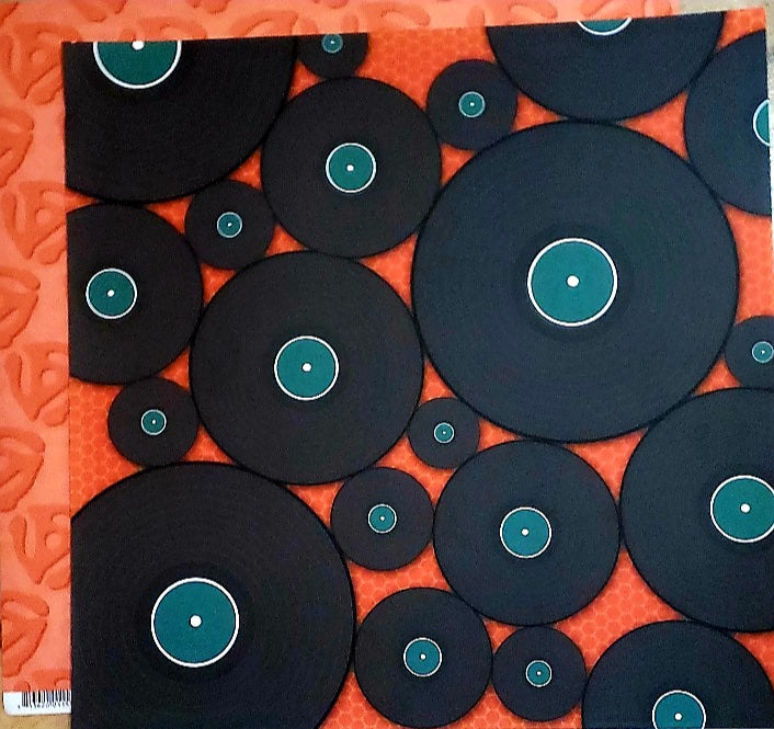 Nikki Sivils -  double Sided paper 12 x 12 - Dan the record man