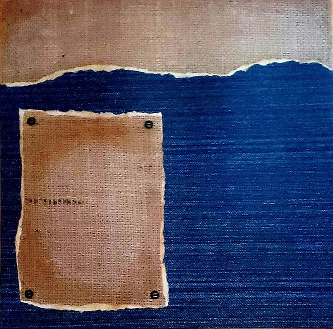 Memories in the making - single sided paper cardstock 12 x 12 - Denim collection streaked burlap