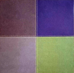 Memories in the making - single sided paper cardstock 12 x 12 - Denim collection four squares green