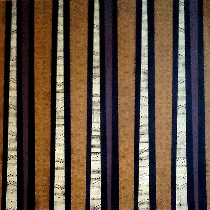 Karen Foster -  single Sided paper 12 x 12 - band stripes