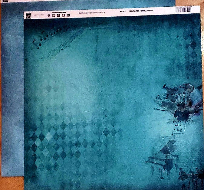 Fab scraps -  double Sided paper 12 x 12 - wild tunes 2