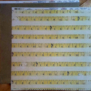 Little Yellow Bicycle - double sided paper 12 x 12 - clothesline seamstress