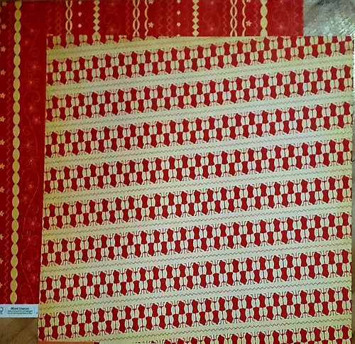 Cosmo Cricket - double sided paper 12 x 12 - tailor made sewing