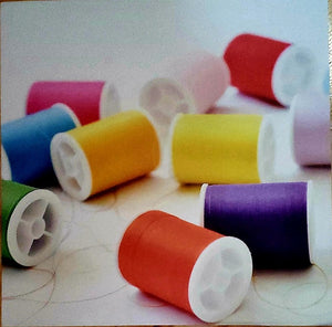 Karen foster - single sided paper cardstock 12 x 12 - sewing thread