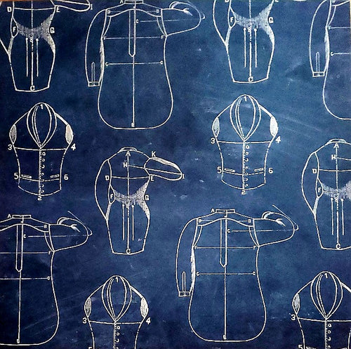 Anna Griffin - single sided paper - vintage shirt pattern sewing