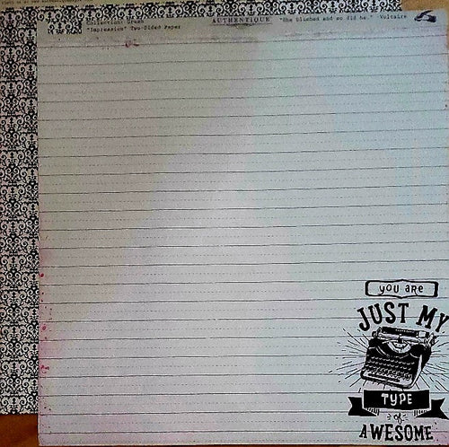 Authentique - double sided cardstock 12 x 12 - crush Impression