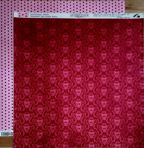 Authentique - double sided cardstock 12 x 12 - adore kindred
