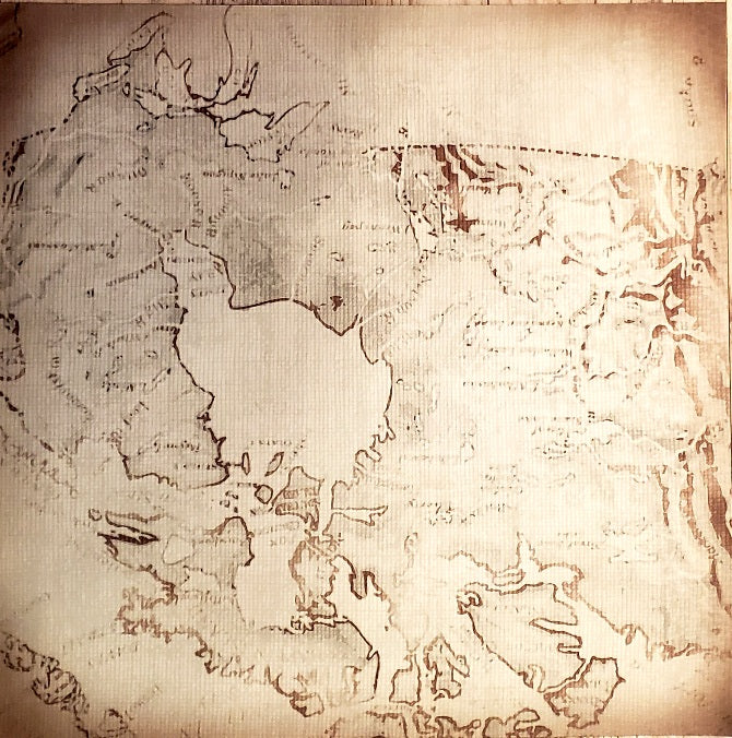 Karen Foster -  single Sided paper 12 x 12 - Canada Map
