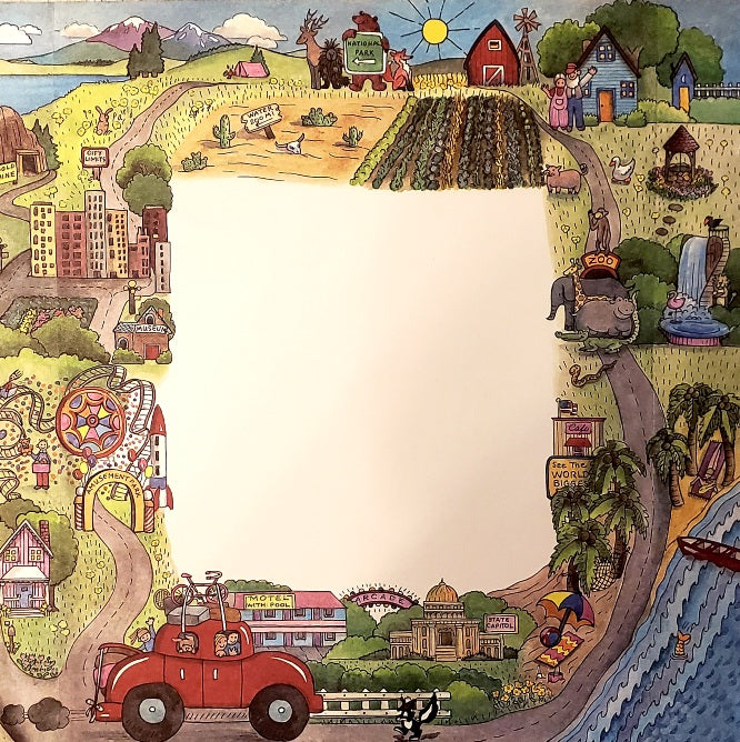 Sonburn -  single Sided paper 12 x 12 - places to go
