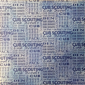It takes two - single sided paper 12 x 12 - Boy scouts of America cub scouting words