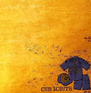 K and company - single sided paper 12 x 12 - Boy scouts of America uniform