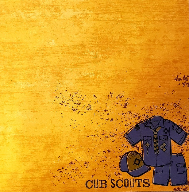 K and company - single sided paper 12 x 12 - Boy scouts of America uniform