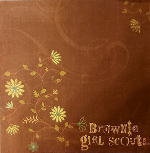 K and company - single sided paper 12 x 12 - Brownie Girl scouts