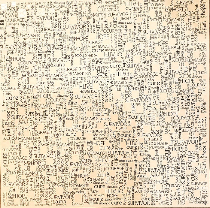 It takes two - single sided paper 12 x 12 - cancer survivor / cure words