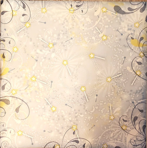 Karen Foster - single sided paper 12 x 12 - princess wishes - tooth fairy