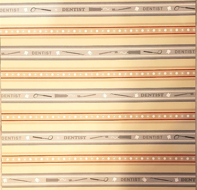 Karen Foster - single sided paper 12 x 12 - dentist stripe