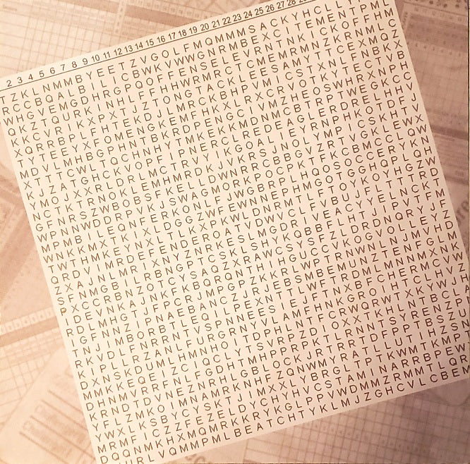 Rockey Mountain scrapbooking - single sided paper 12 x 12 - crossword