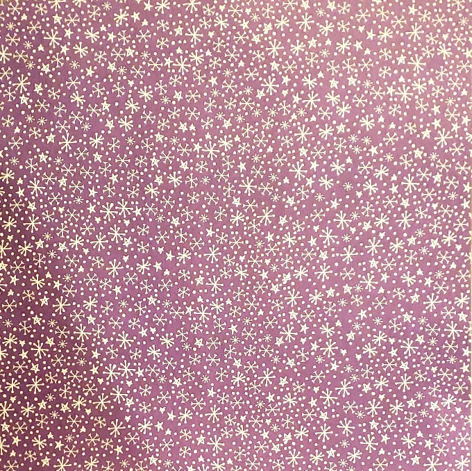 Karen Foster - single sided paper 12 x 12 - purple snowflakes