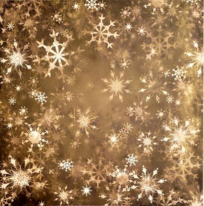 Karen Foster - single sided paper 12 x 12 - green snowflakes
