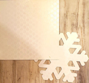 The paper company TPC - single sided paper punchout 12 x 12 - winter blues shimmer snowflake