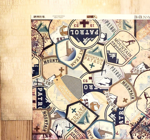 Bobunny press - double sided paper sheet 12 x 12 - altitude patrol