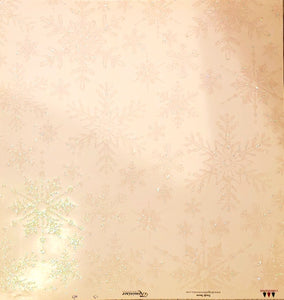 Reminisce paper - single sided paper 12 x 12 - glitter snowflakes
