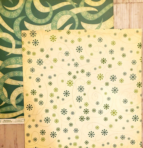 Cosmo Cricket double sided paper 12 x 12 - jolly by golly hey, no peaking