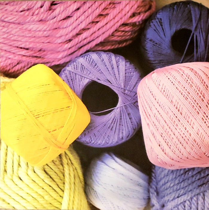 Karen foster - single sided paper cardstock 12 x 12 - sewing  yarn