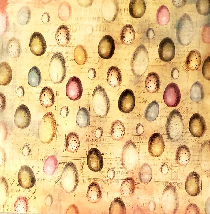 Karen Foster - single sided paper 12 x 12 -  old fashioned eggs