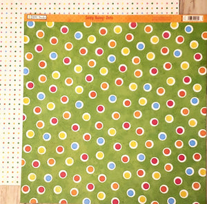 The paper company TPC  - double sided paper 12 x 12 -  sunny bunny dot glitter