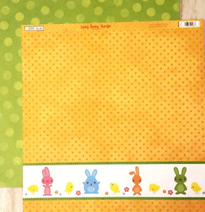 The paper company TPC  - double sided paper 12 x 12 -  sunny bunny borders