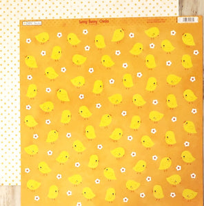 The paper company TPC  - double sided paper 12 x 12 -  sunny bunny chicks