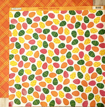 Load image into Gallery viewer, The paper company TPC  - double sided paper 12 x 12 -  sunny bunny colored eggs glitter