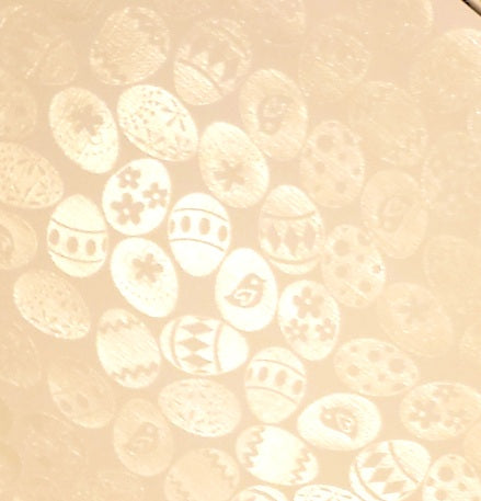 Bazzill basics - single sided paper 12 x 12 -  Easter eggs varnish on white