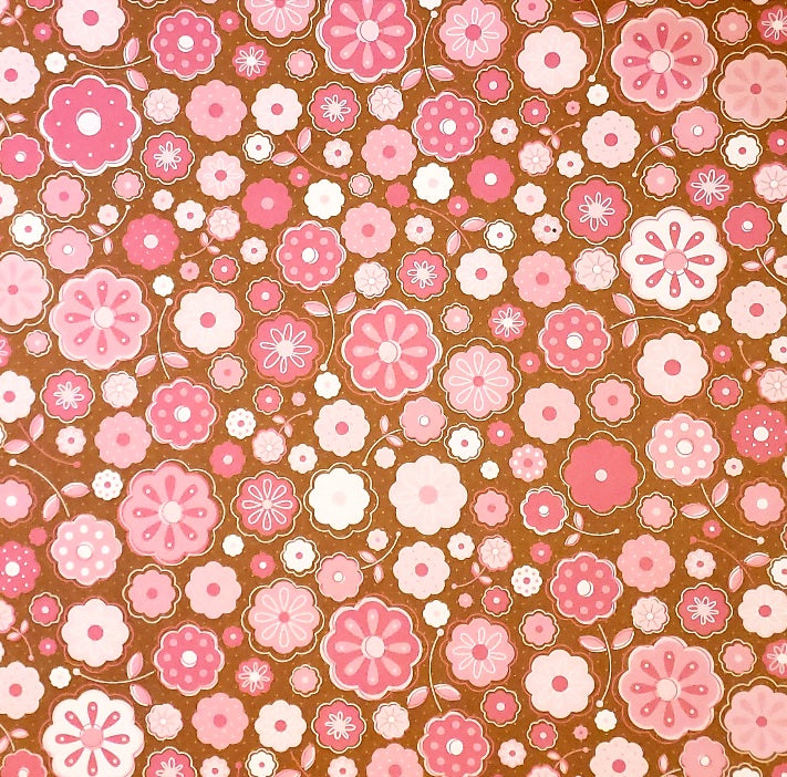 Pebbles inc - single sided paper 12 x 12 - my girl flowers