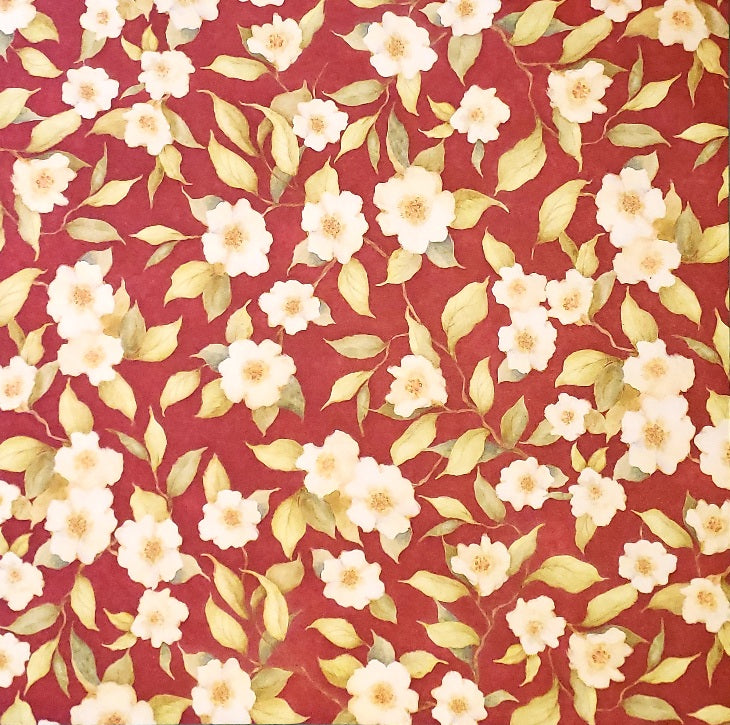 Karen Foster - single sided paper 12 x 12 - magnolias flowers